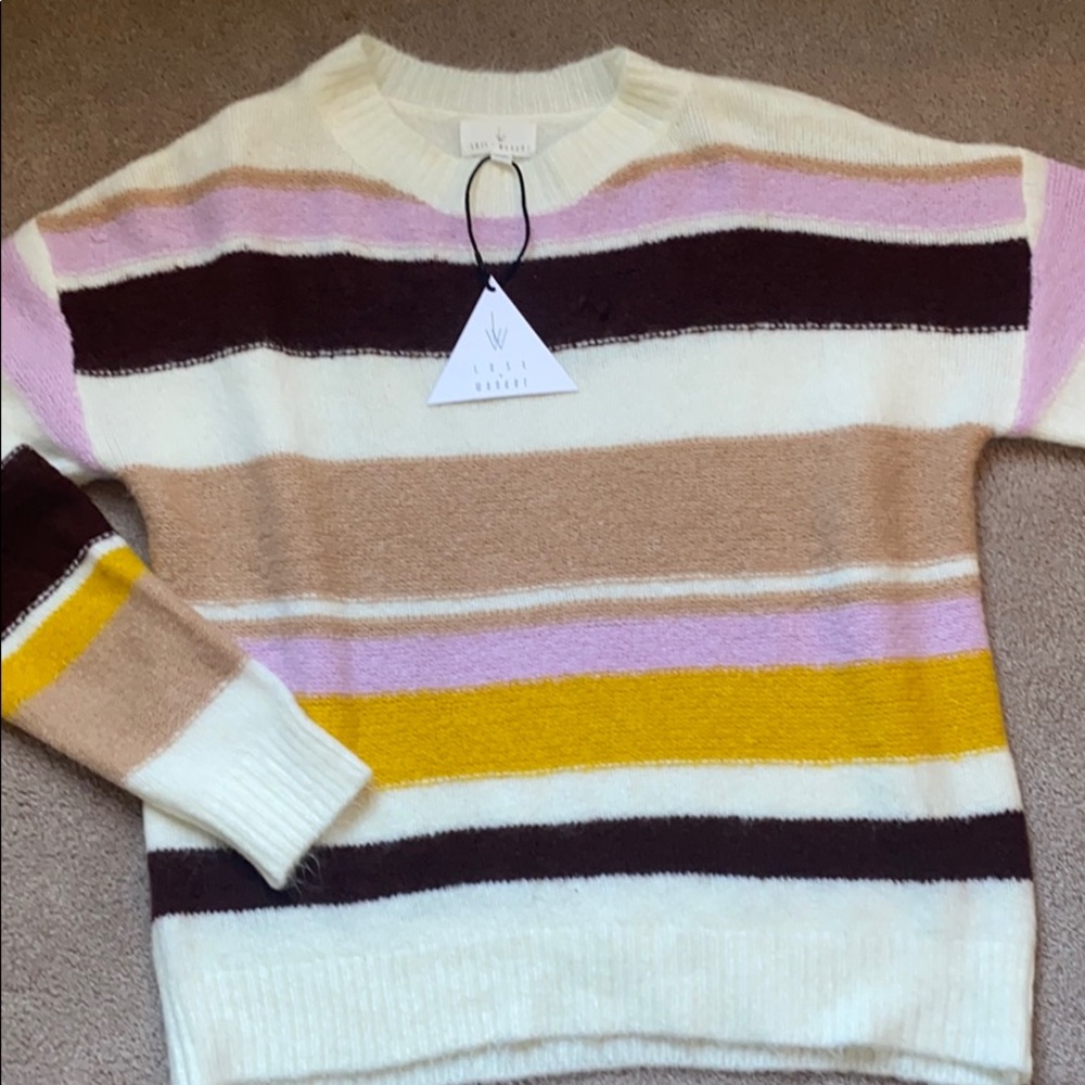 Striped cozy sweater- Lost + Wander